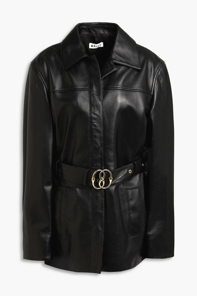 Bally Belted leather jacket