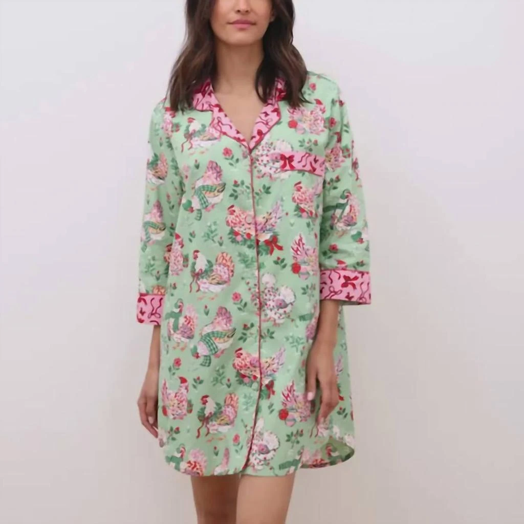Printfresh Printfresh - Holiday Hens Sleep Shirt 3