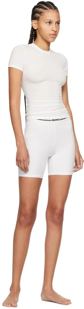 SKIMS White Fits Everybody Logo Bike Boy Shorts 4