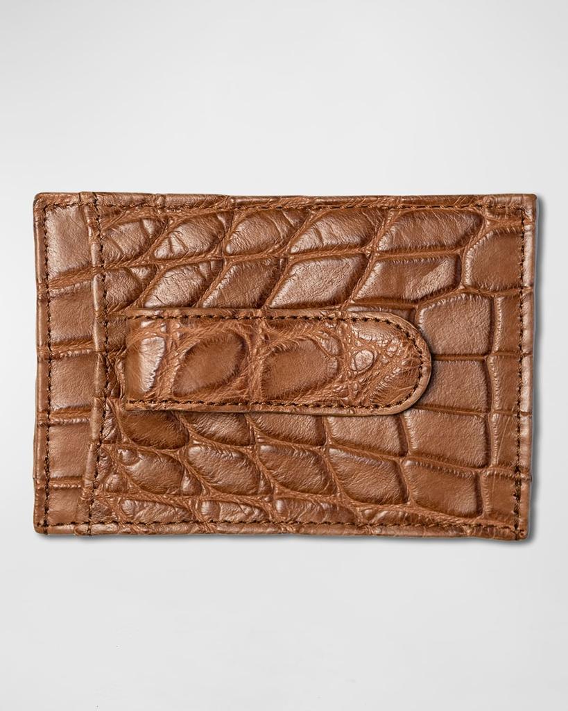 Abas Men's Alligator Money Clip Card Case