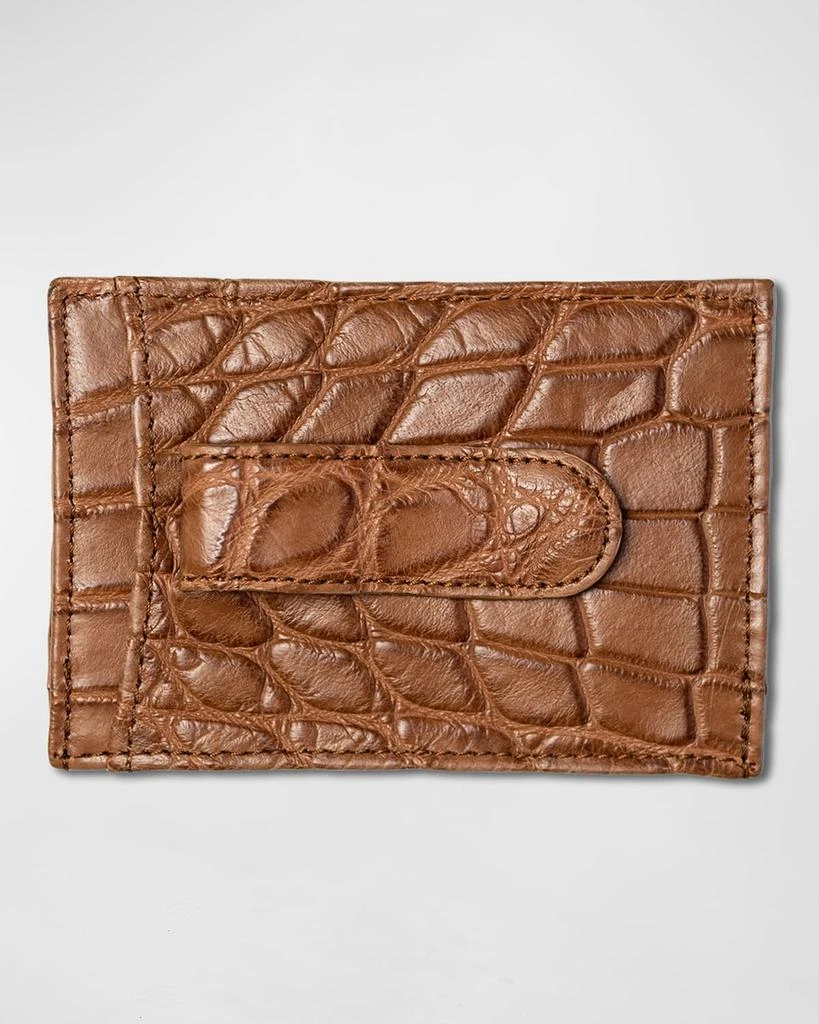 Abas Men's Alligator Money Clip Card Case 2