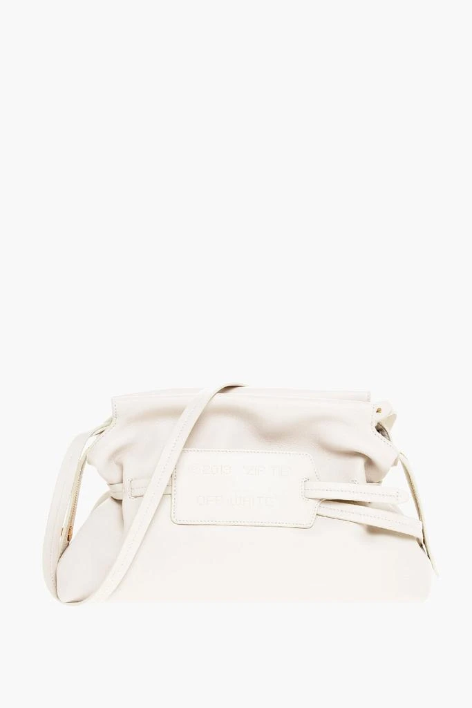 Off-White Solid Color Leather Clutch 1