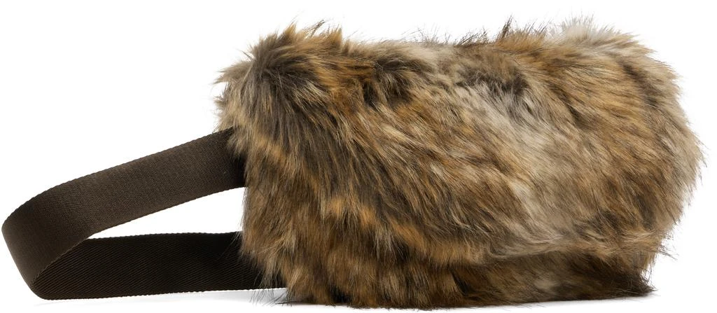 MM6 Brown Faux Fur Belt Bag 2