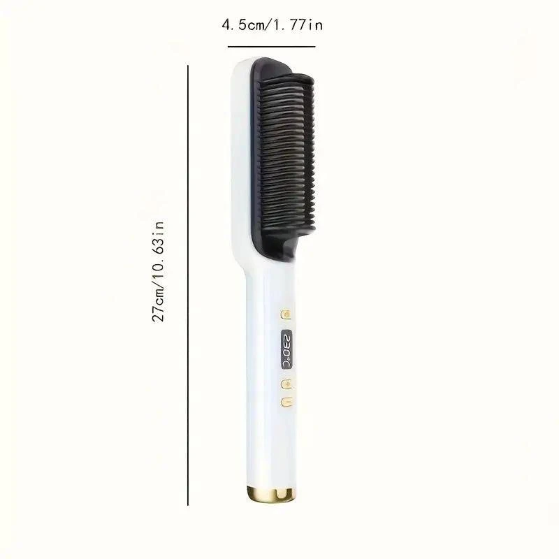 BELUXE Professional Ionic Hair Straightening Brush, Fast Heating Ceramic with Auto Lock 
Shutoff, Anti-Scald, 110V with LED Screen, 30 Temperature Settings, Ideal for Home, Travel 
Salon Use, Hair Brush 4