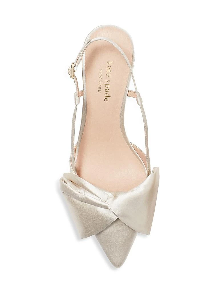 Kate Spade Marseille Bow Satin Slingback Pumps 5