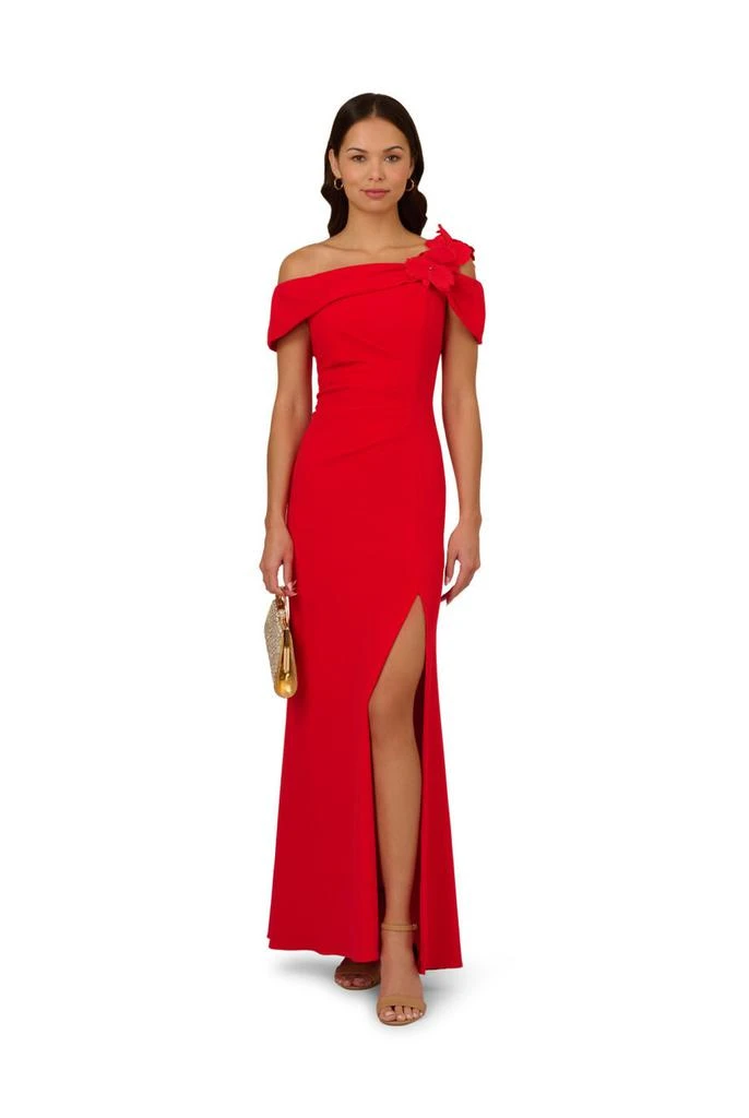 Adrianna Papell Asymmetrical knit crepe gown 4