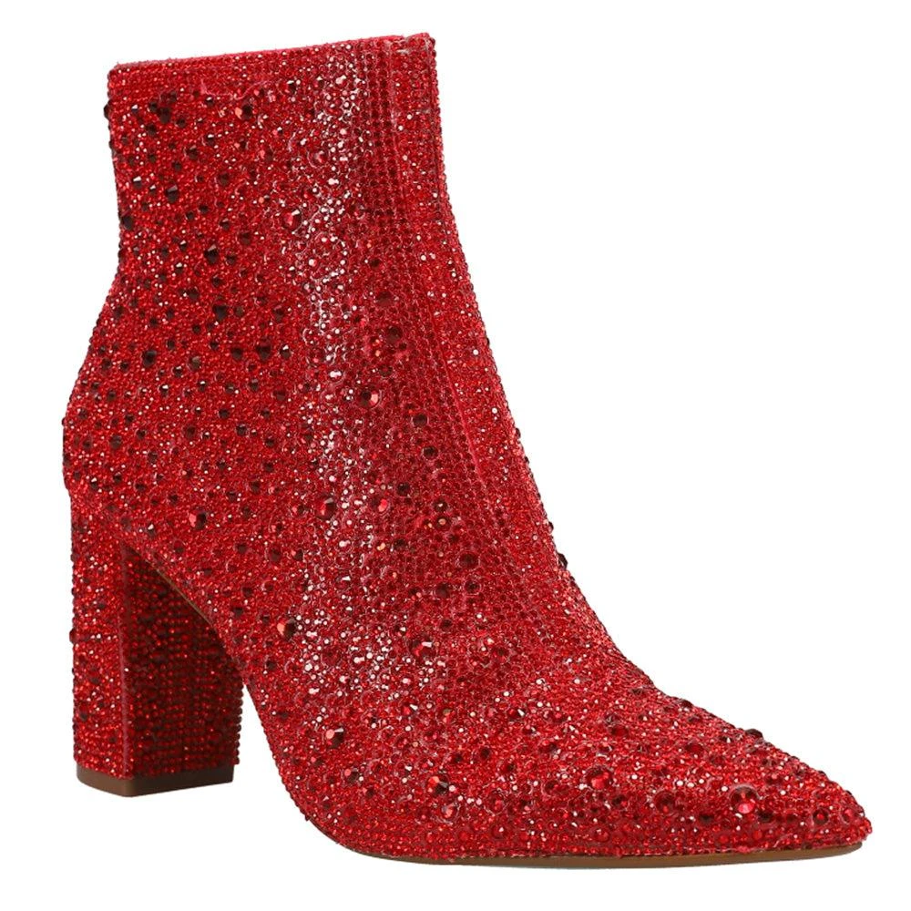 Betsey Johnson Cady Rhinestone Zippered Booties 2