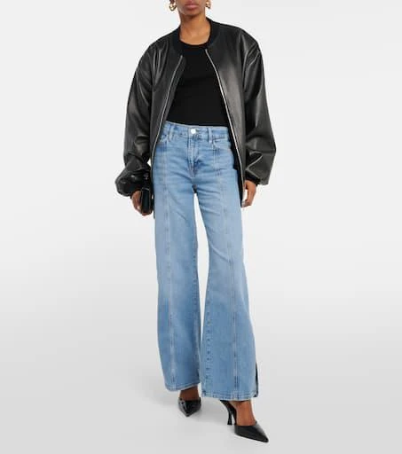 FRAME Le Slim Palazzo high-rise wide-leg jeans 2