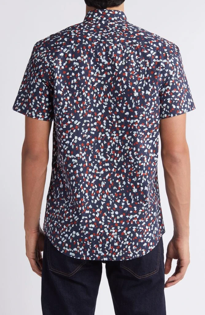Nordstrom Trim Fit Floral Short Sleeve Stretch Button-Down Shirt 3