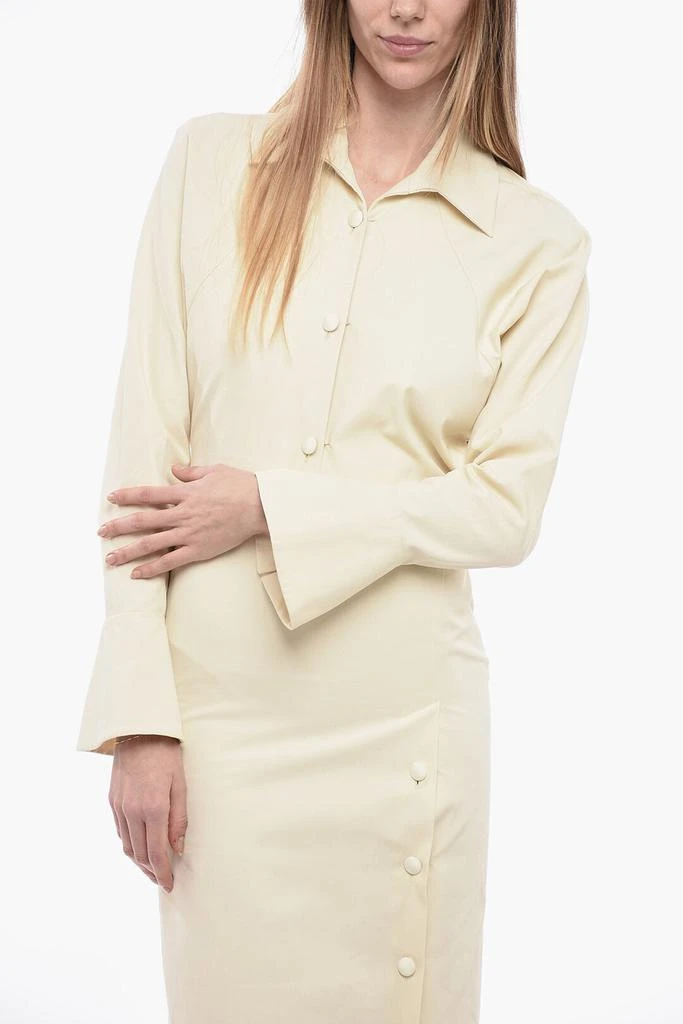 Bally Bally Cotton Shirt Dress with Buttoned Side Split 4