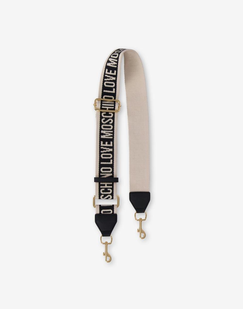 Love Moschino Jacquard Logo Ribbon Shoulder Strap