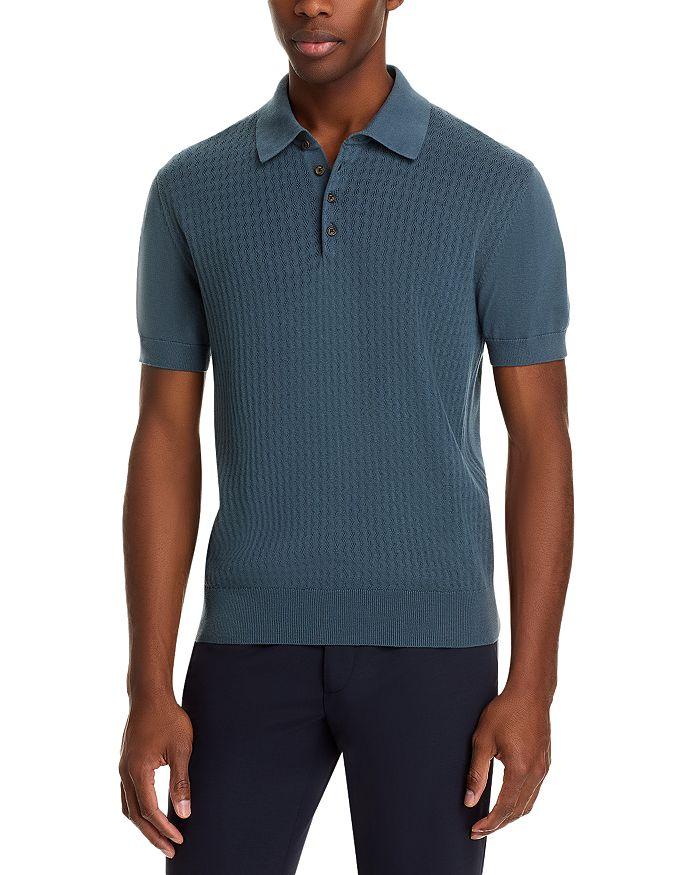 The Men's Store at Bloomingdale's Regular Fit Pointelle Polo Sweater - Exclusive