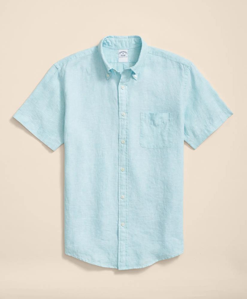 Brooks Brothers Irish Linen Short-Sleeve Sport Shirt