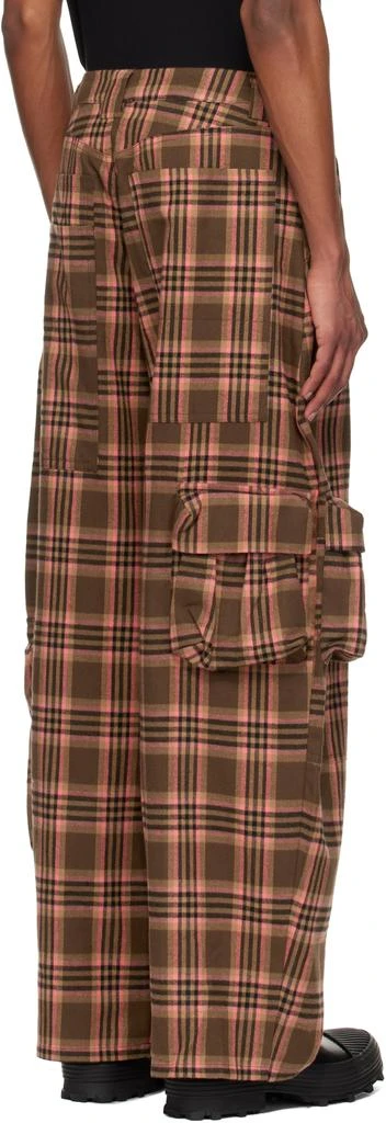 Collina Strada Pink & Brown Lawn Cargo Pants 3