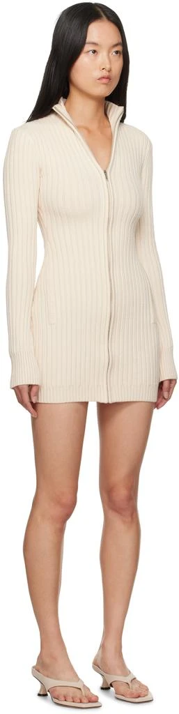 GUIZIO Off-White Nell Zip Up Minidress 2