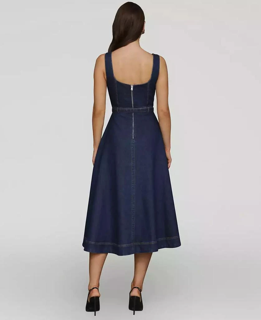 Avec Les Filles Women
s Bustier Circle-Skirt Midi Dress 2