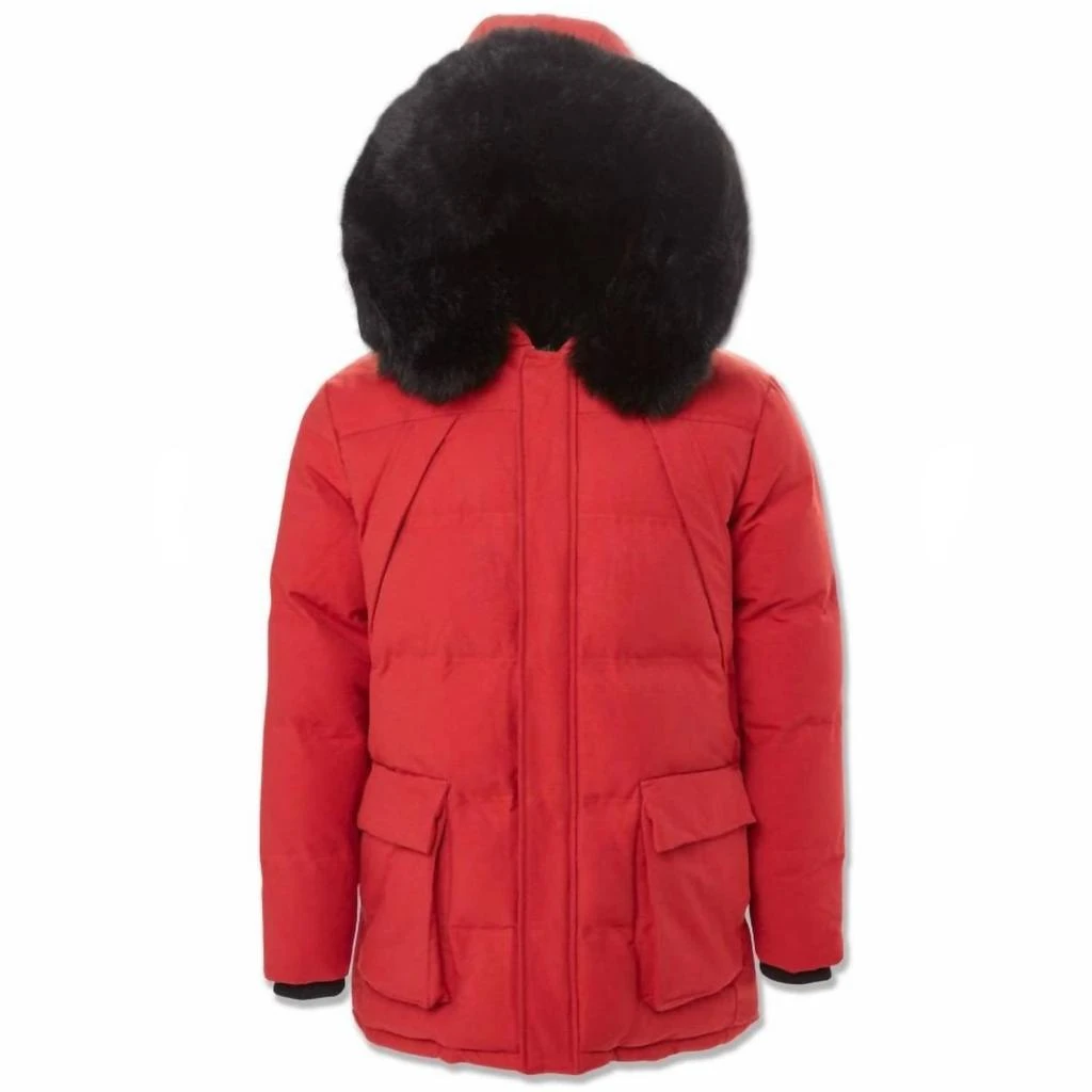 JORDAN CRAIG Bismarck Fur Lined Parka Jacket In Red 2
