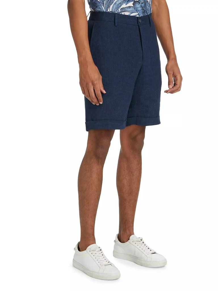 Saks Fifth Avenue COLLECTION Cuffed Linen Shorts 4