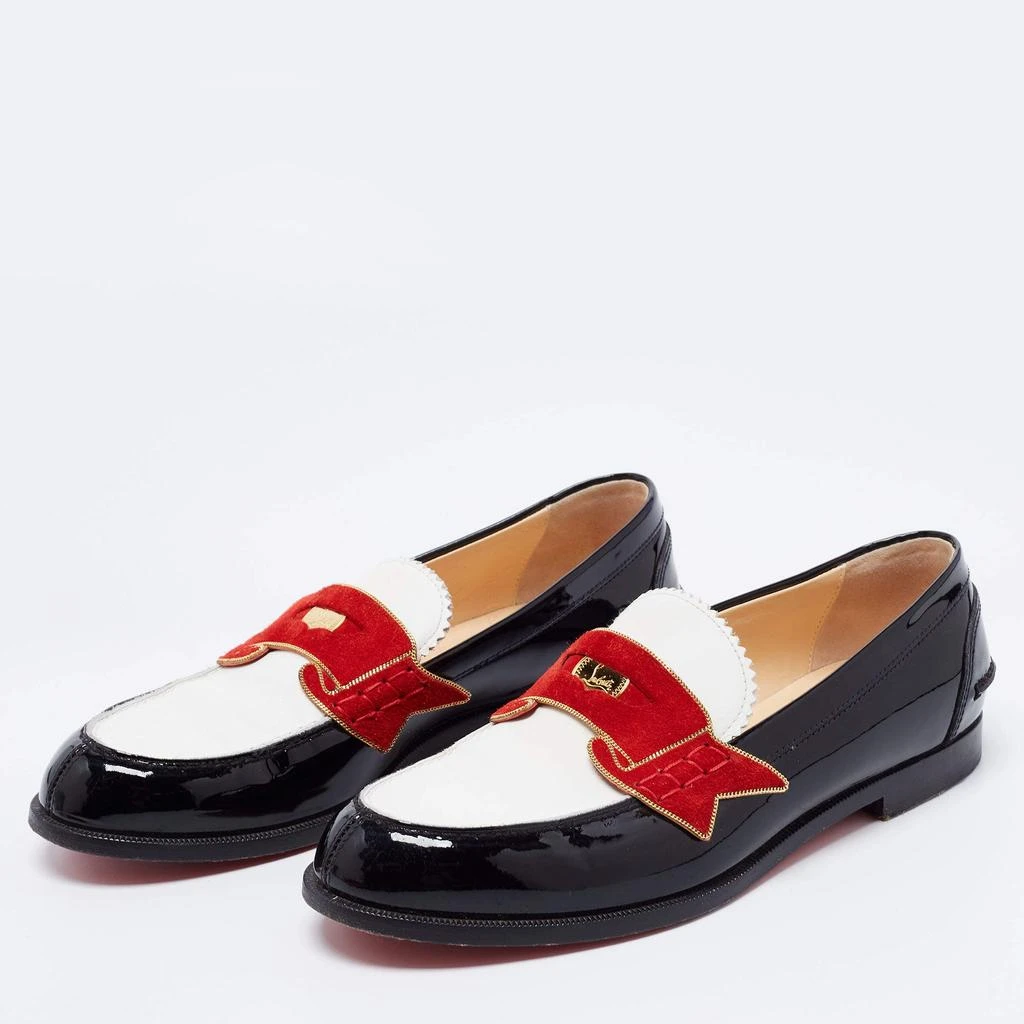 Christian Louboutin Christian Louboutin Multicolor Patent Leather Monono Flat Loafers Size 36.5 2