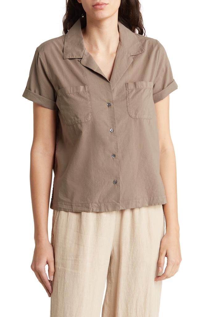 James Perse Cotton Short Sleeve Button-Up Camp Shirt