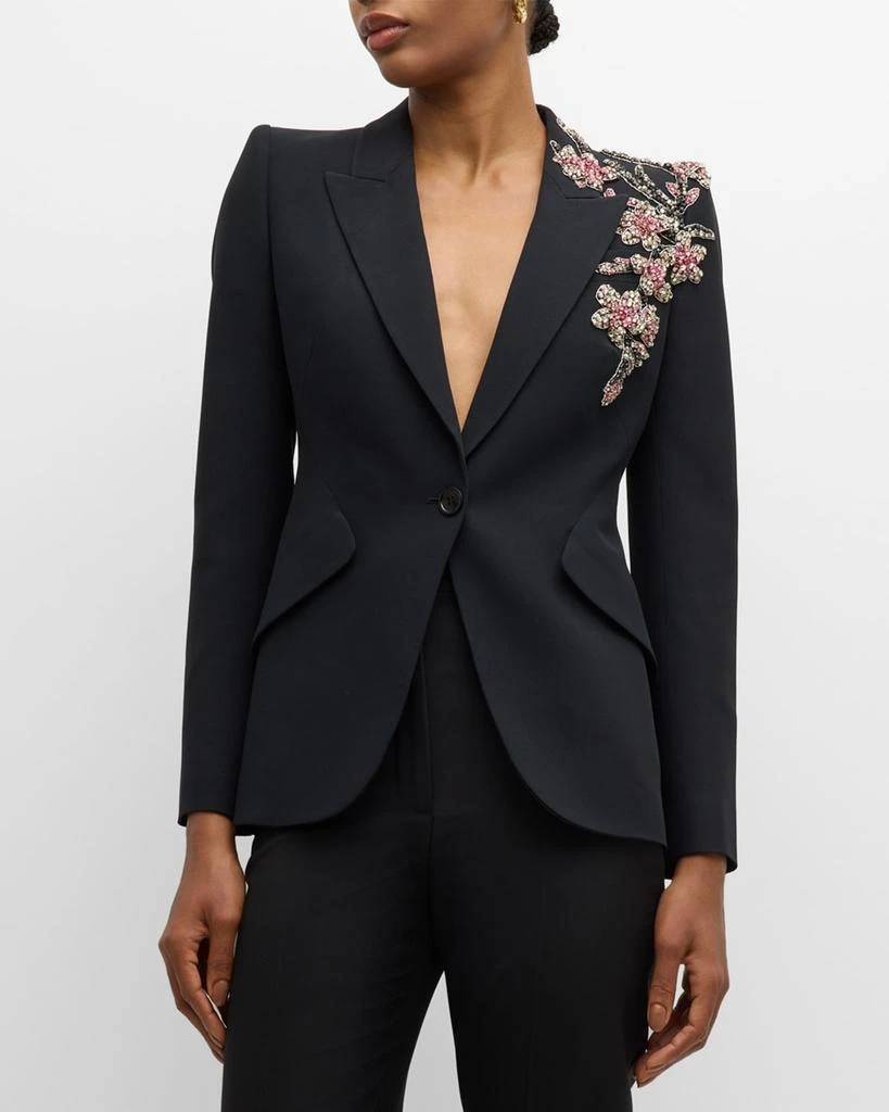 Alexander McQueen Cherry Blossom Crystal Blazer 2