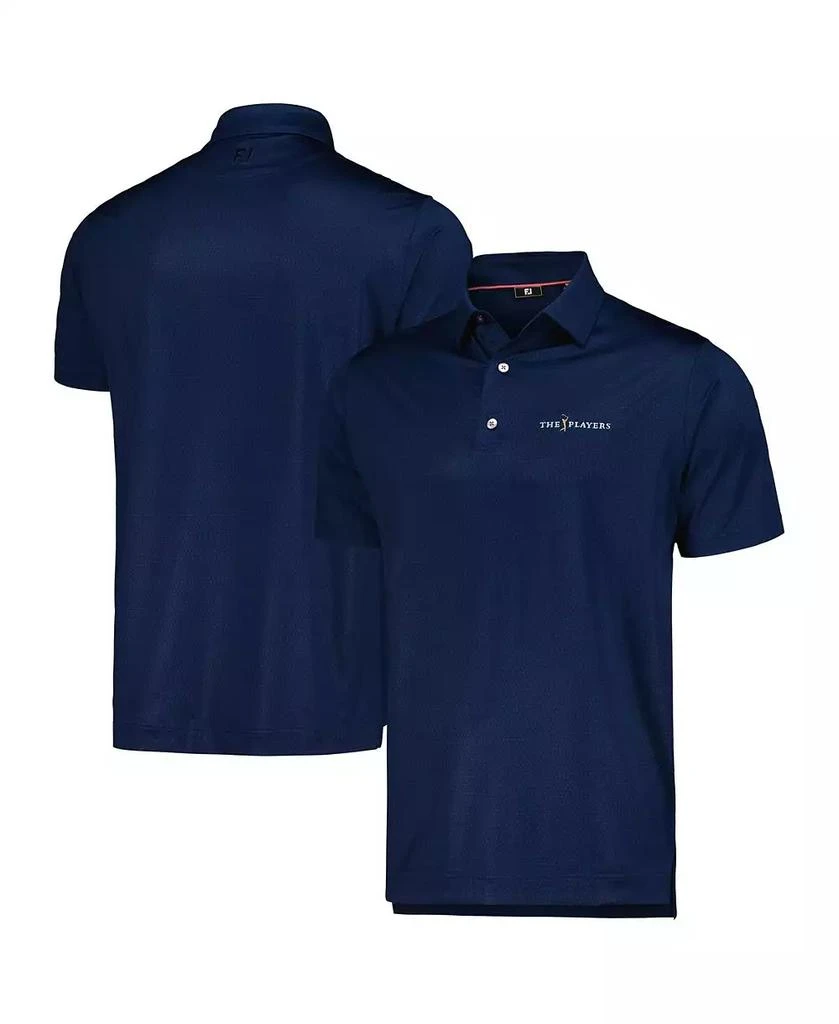 FootJoy Men's Navy The Players Tonal Triangle Print Lisle ProDry Polo 1