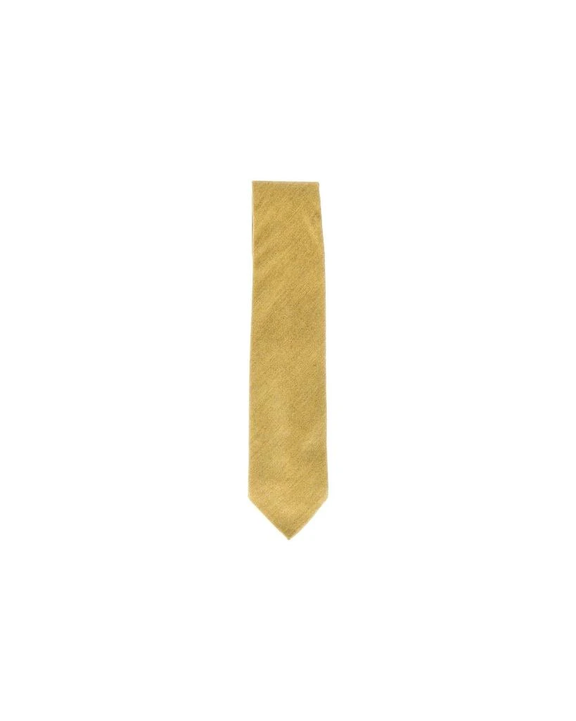 loro piana Loro Piana Textured Tie in Yellow Wool 1