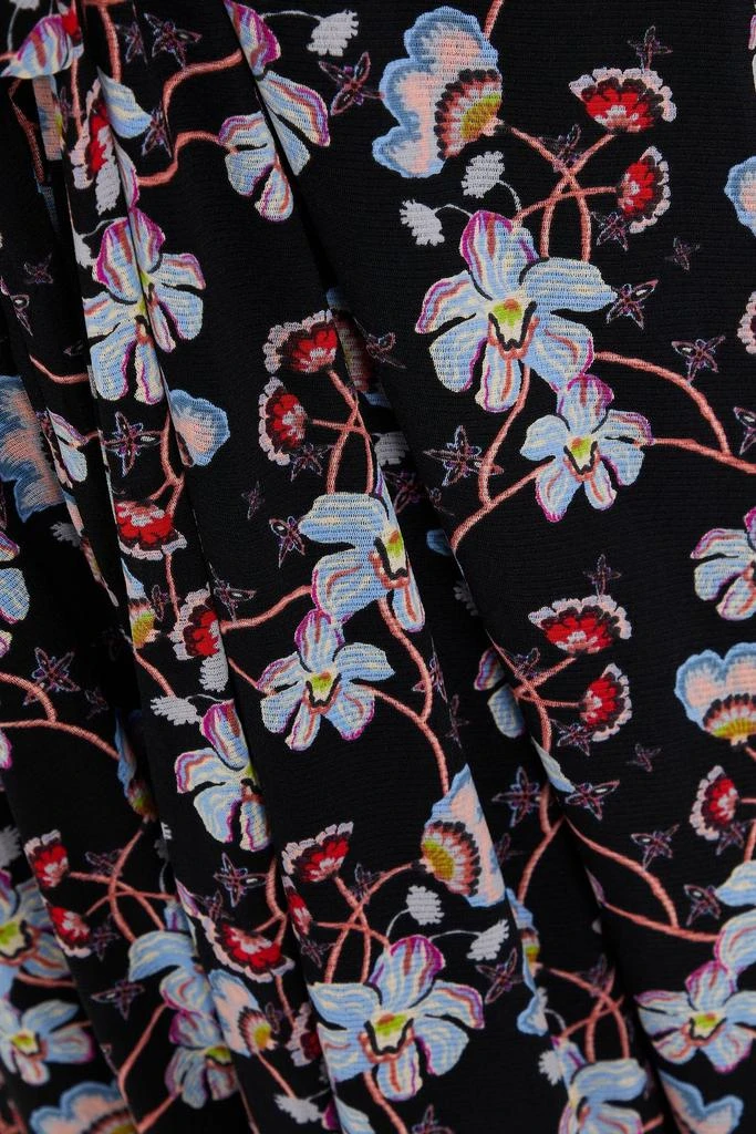 Diane von Furstenberg Brenda pleated floral-print stretch-mesh dress 4