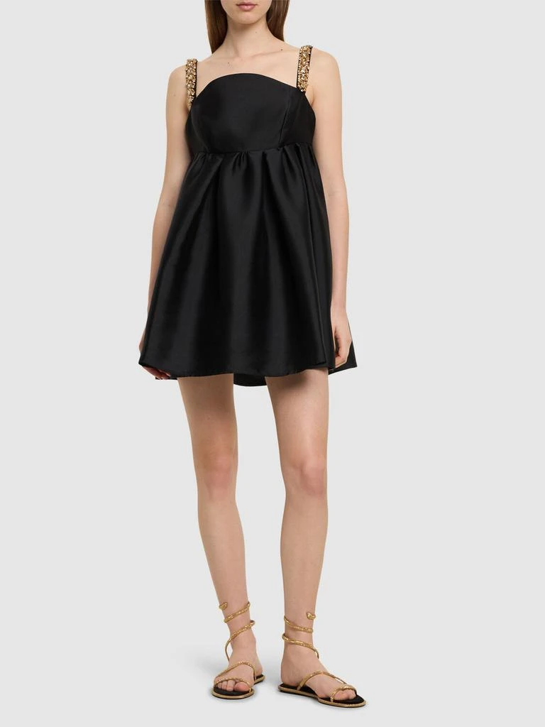 SELF-PORTRAIT Embellished Taffeta Mini Dress 1