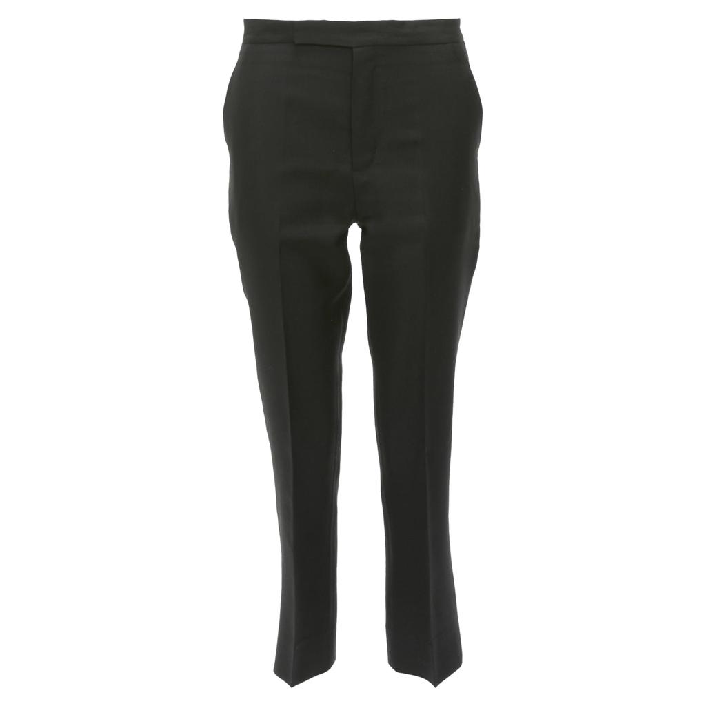 PORTS 1961 Wool Silk Cotton Lined Flared Cropped Trousers
