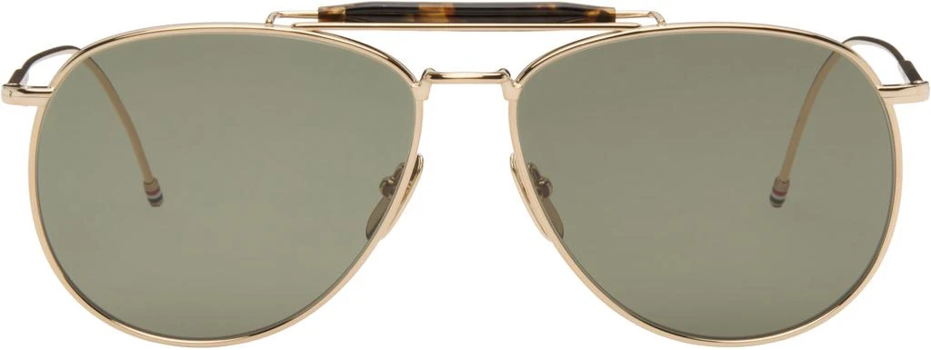 Thom Browne Gold Aviator Sunglasses 1