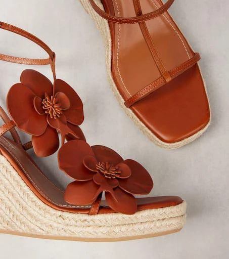 Zimmermann Orchid 110 leather wedge sandals 5