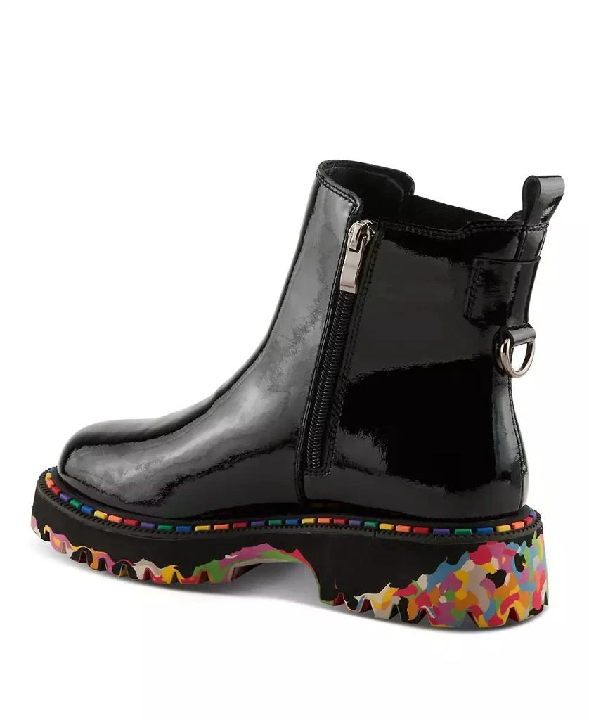 Spring Step Rager Glossy Waterproof Leather Rain Boot with Artistic Outsole and Elastic Side Panels 7