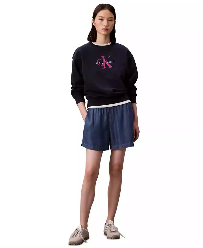 Calvin Klein Women's Chambray Pull-On Shorts 1