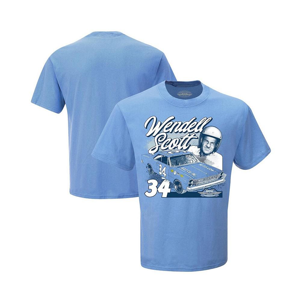 Checkered Flag Sports Men's Light Blue Wendell Scott Graphic 1-Spot T-shirt
