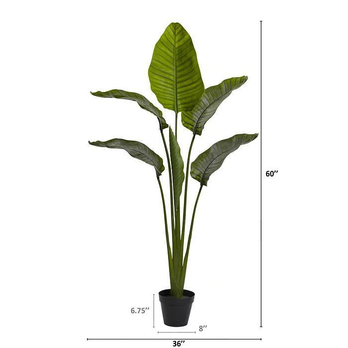 NEARLY NATURAL 60in. Travelers Palm Tree UV Resistant (Indoor/Outdoor) 2