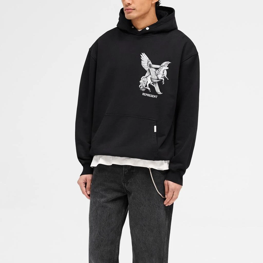 Represent Men's Elegance In Motion Hoodie - Jet Black 2