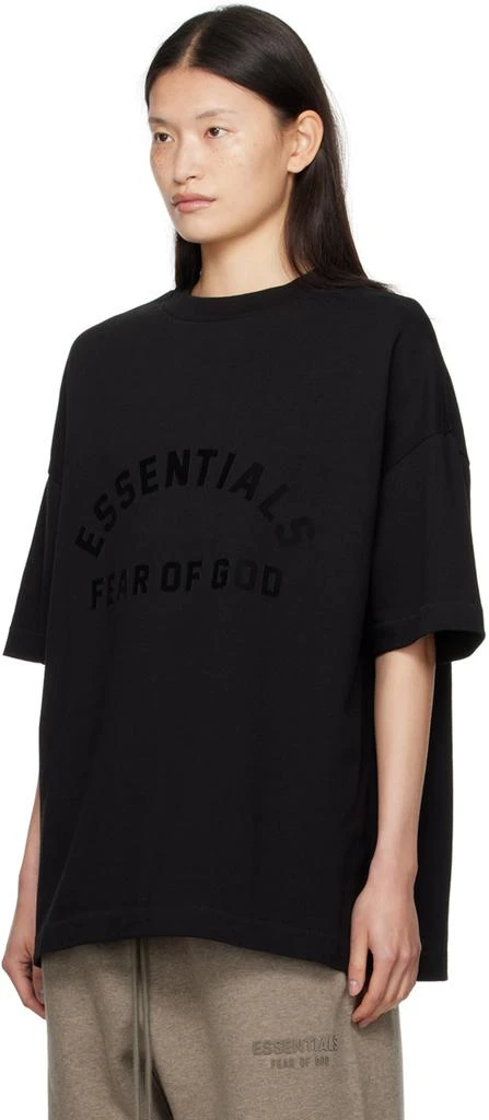 Essentials Black Bonded T-Shirt 4