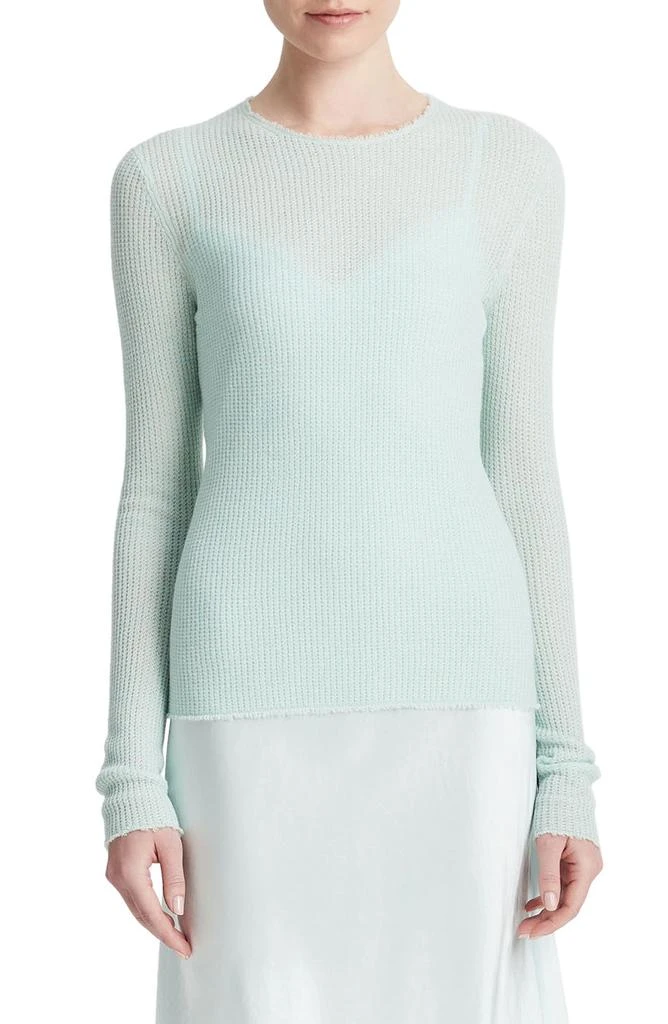 Vince Fray Waffle Stitch Cashmere & Silk Top 1