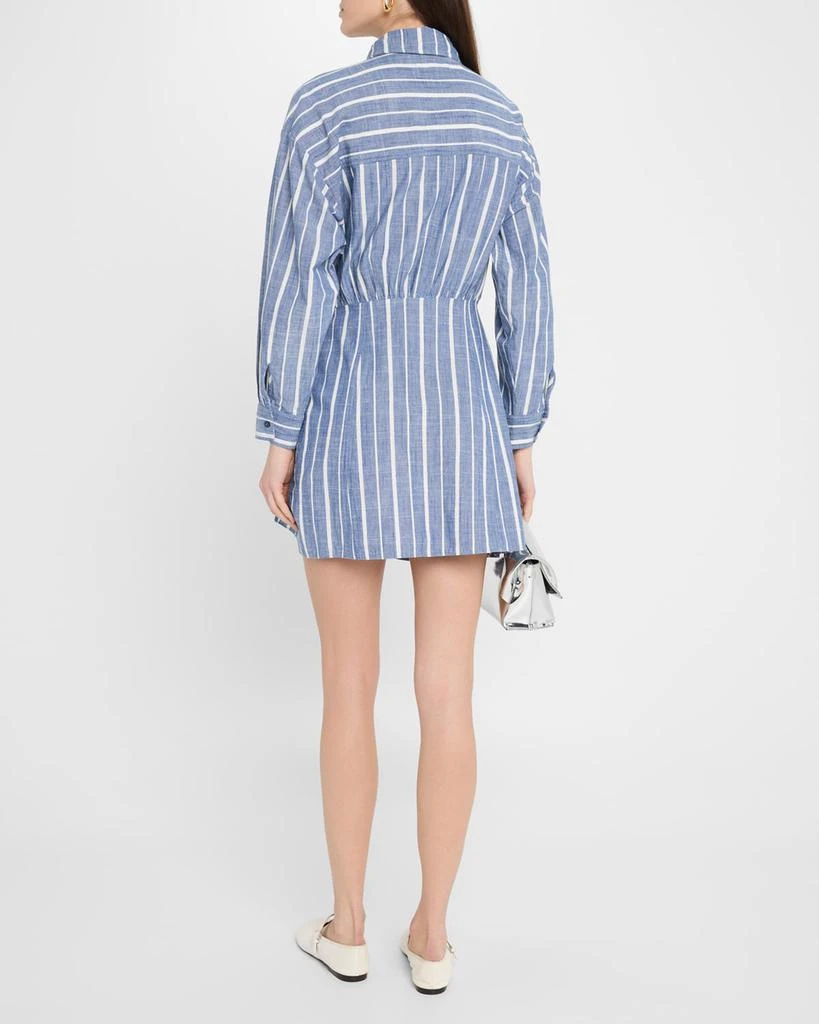 Apiece Apart Alessandra Striped Chambray Mini Shirtdress 3