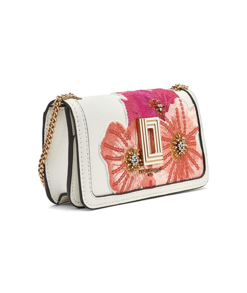 Karl Lagerfeld Paris KOSETTE EMBROIDERED FLOWERS SHOULDER BAG