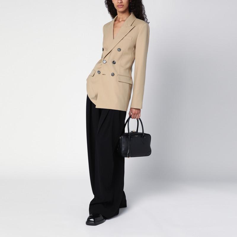 Ami Paris Sand-coloured double-breasted jacket in wool