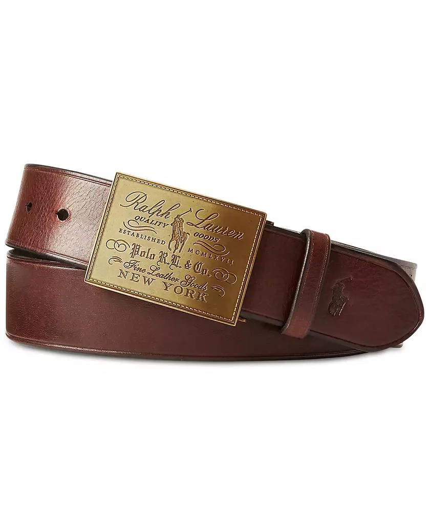 Ralph Lauren Men's Heritage Plaque-Buckle Belt 1