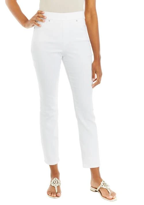 Kim Rogers® Rogers  Womens Knit Denim Pull On Capri Pants 1