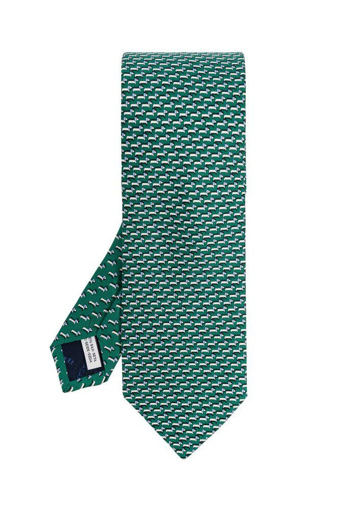 Salvatore Ferragamo Ferragamo Dachshund Print Tie from Cettire