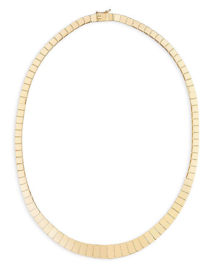 LANA Jewelry Graduating Flash Tile Chain Necklace in 14K Yellow Gold