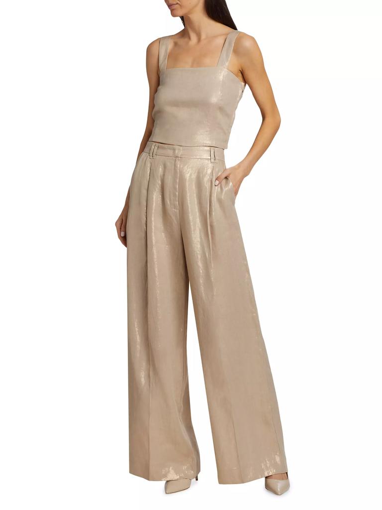 Marella Stiria Linen Wide-Leg Pants