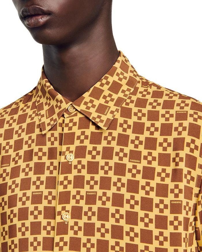 Sandro Cross Relaxed Fit Button Front Shirt 5