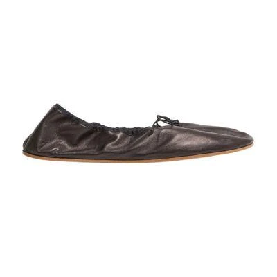 The Row Round ballet flat in leather 1