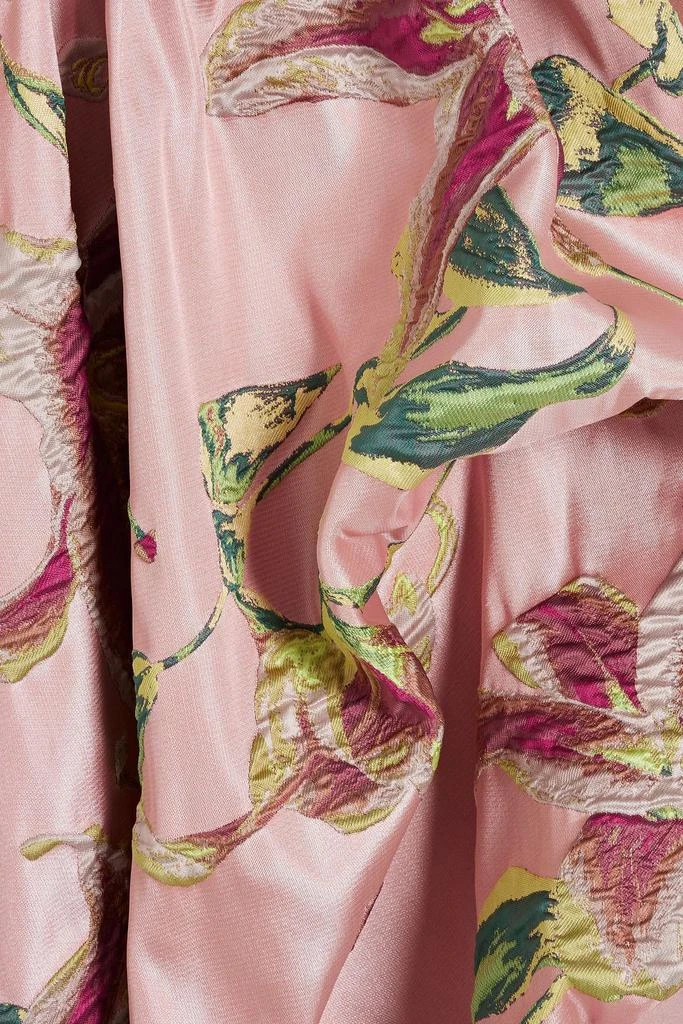 MARCHESA Gathered brocade gown 4